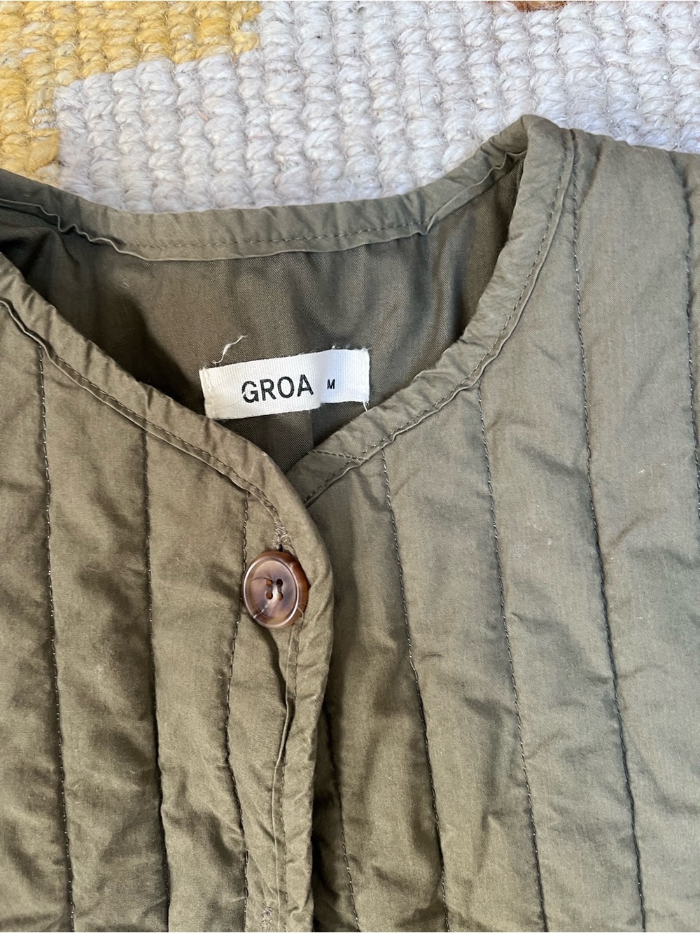 Child’s Quilted Olive Jacket